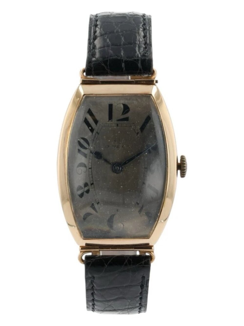 Omega 1920s Rose Gold Tonneau Vintage Wristwatch Manual Wind